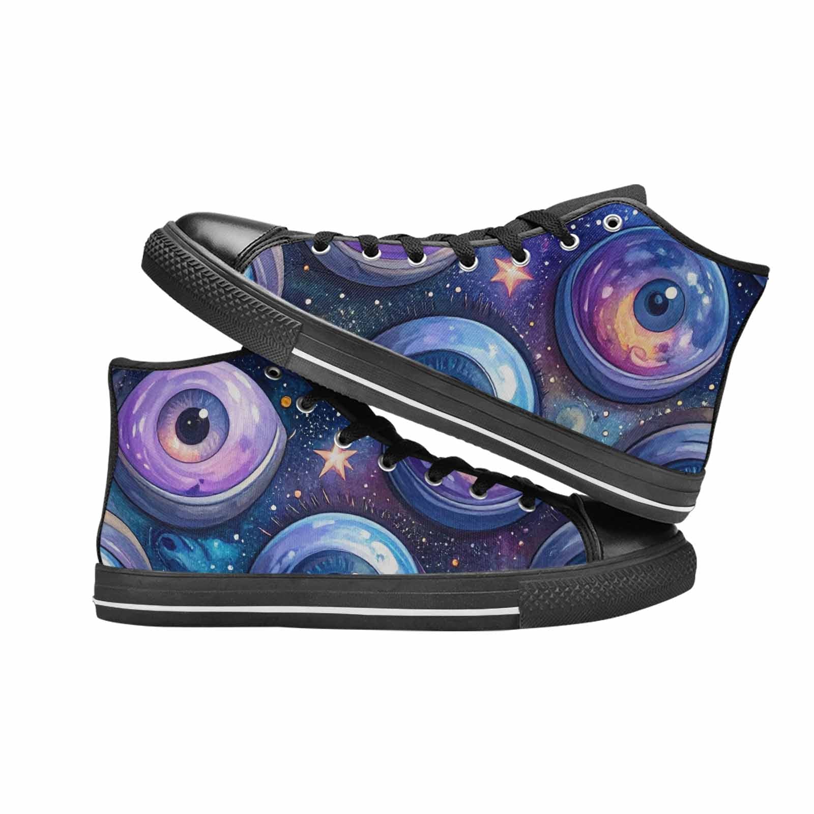 MEN'S Cartoon Eyeballs Galaxy High Top Canvas Dark Academia Shoes