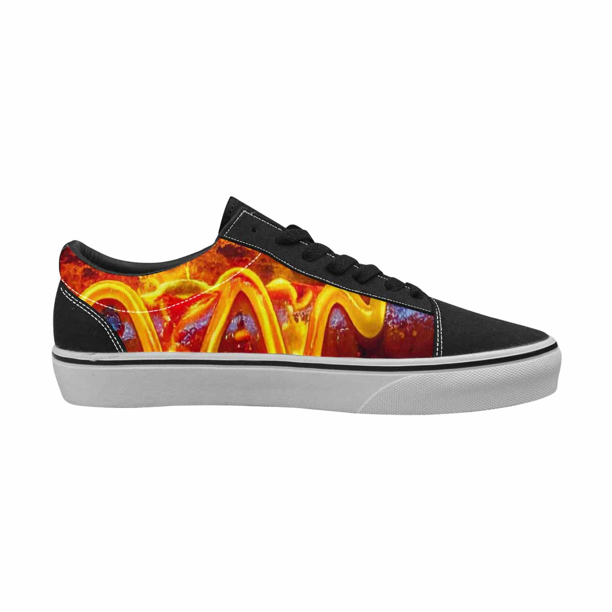 WOMEN'S Toxic Skeleton Hot Dog Lace-Up Canvas Cottagecore Custom Sneakers