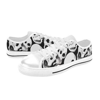 WOMEN'S Cc Skulls One Color Canvas Grunge Sneakers
