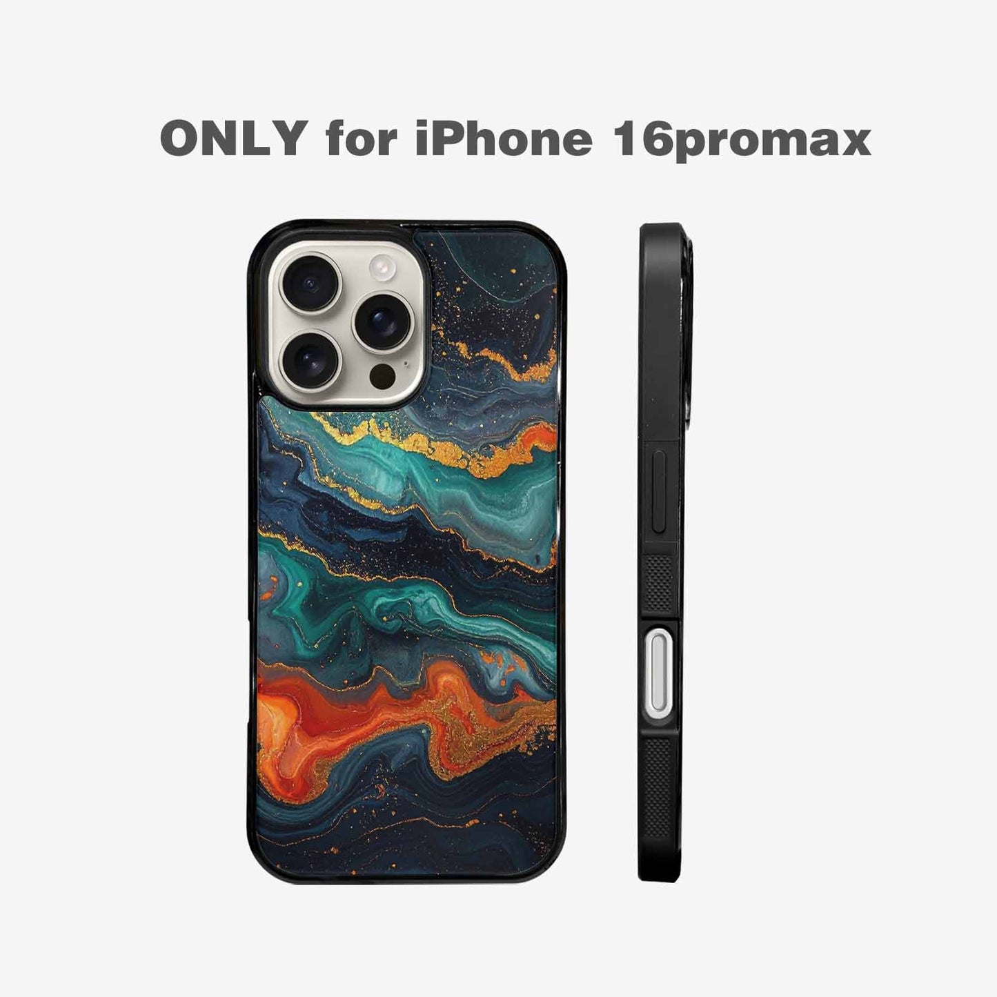 iPhone 16 Pro Max Case — Marble Dark, Original Design Phone Case
