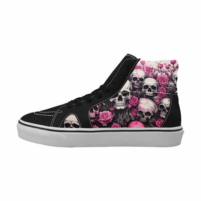 MEN'S Skull Roses High Top Canvas Vibrant Chaos Sneakers