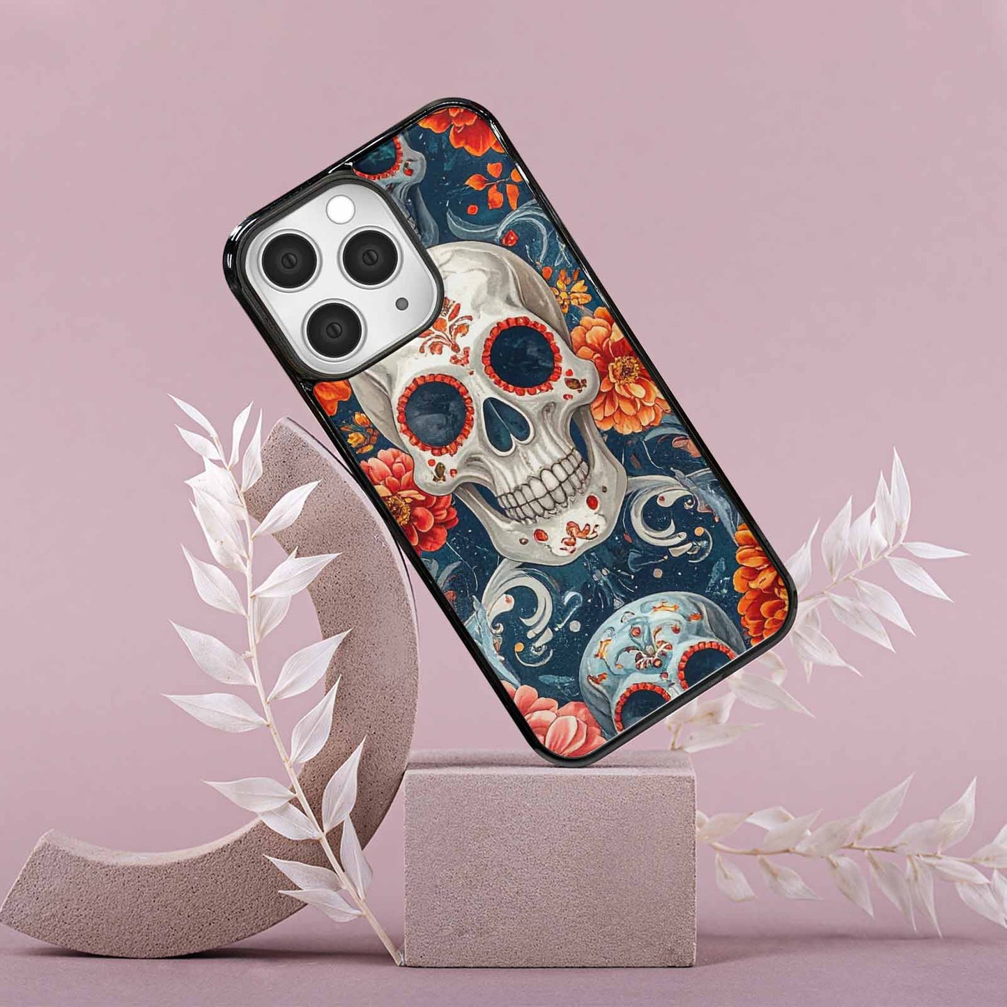 iPhone 15 Pro Max Case — Marble Skull Custom, Customized Protective Case