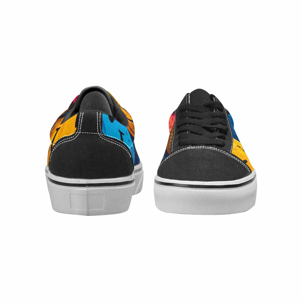 WOMEN'S Smiley Faces Lace-Up Canvas Neon Fantasy Shoes