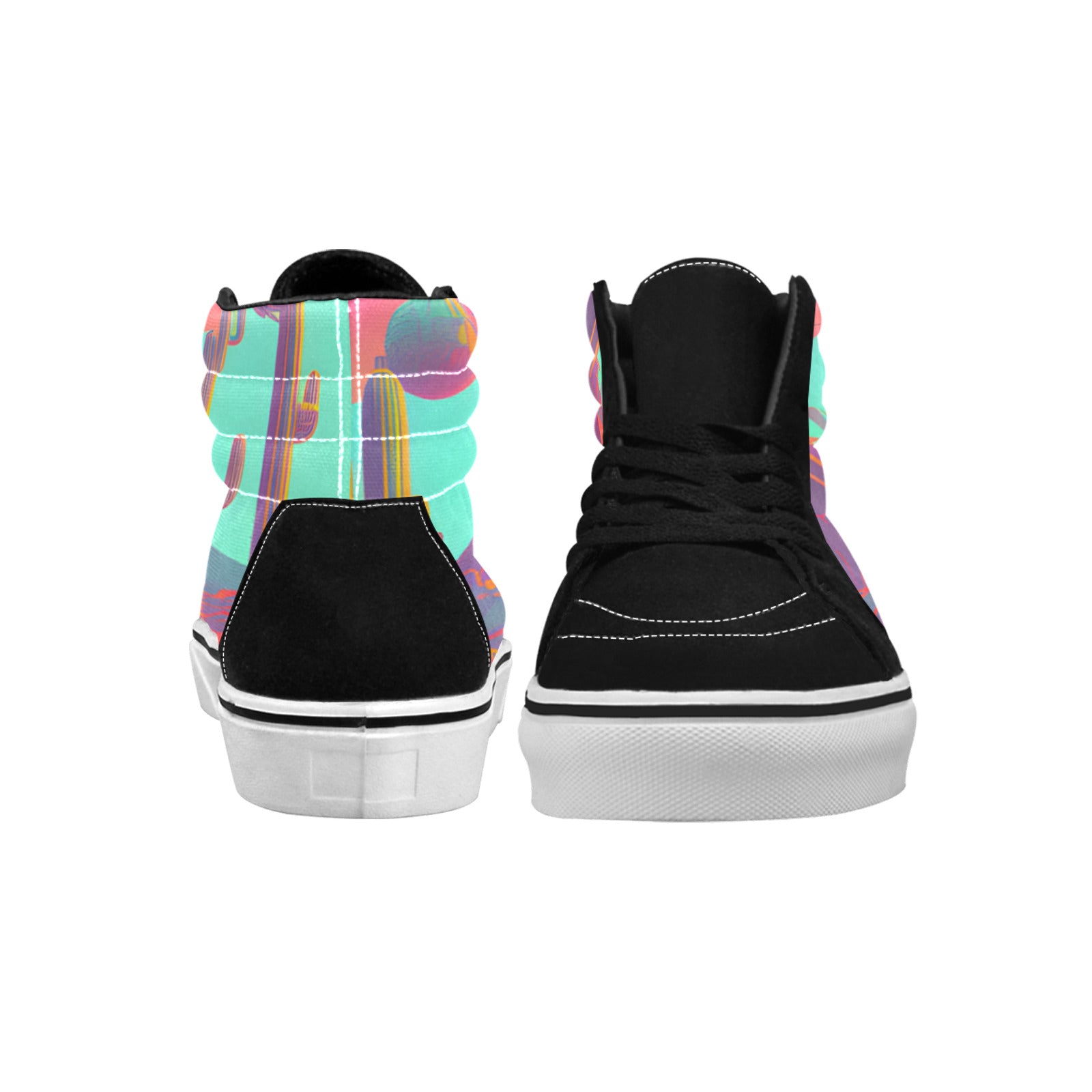 WOMEN'S Trippy Psychedelic Artwork Desert High Top Skateboarding Dreamcore Sneakers