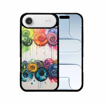 iPhone 17 Air Case — Black Green Ink Tie Dye Tie, Custom Phone Case