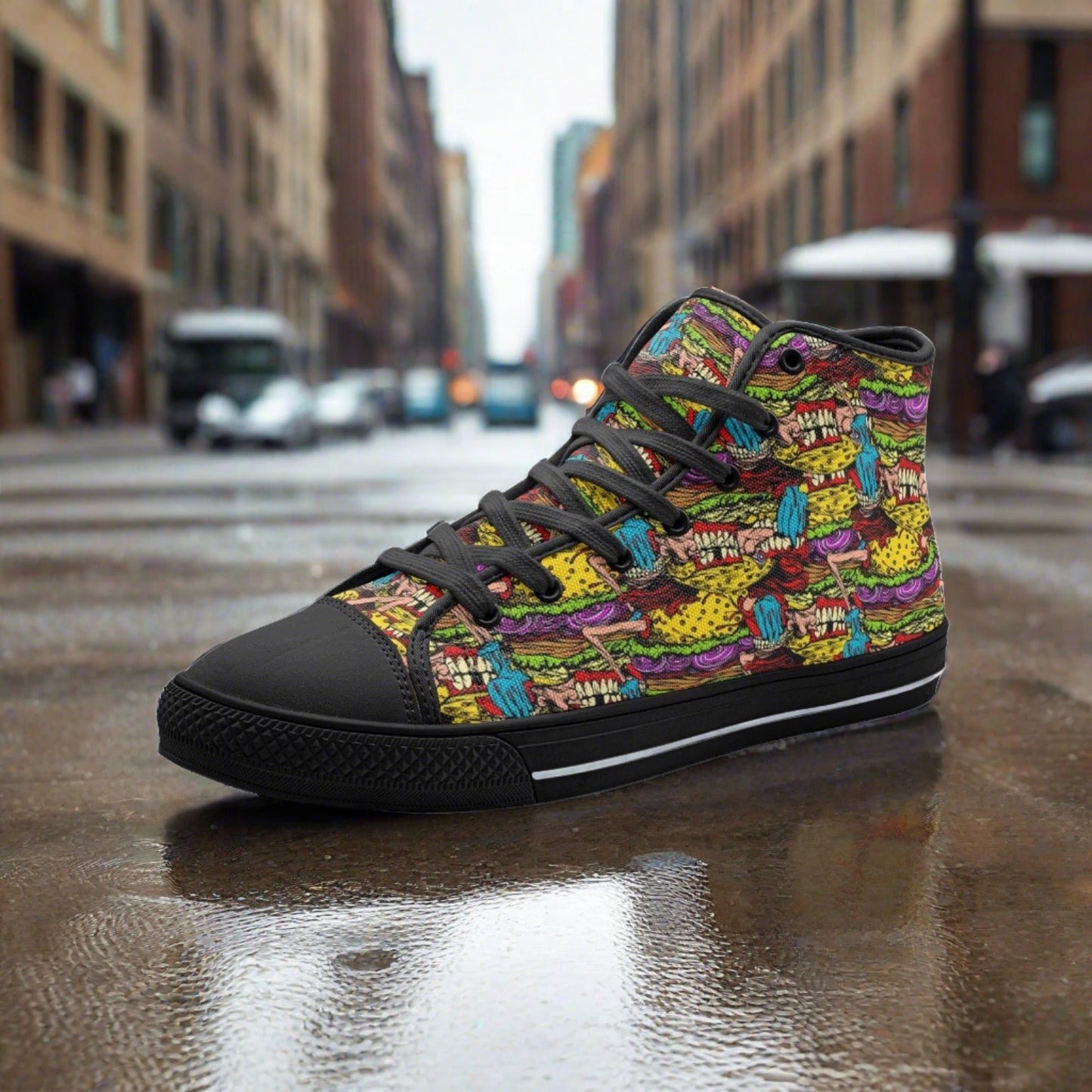 Celtic Neon Electric Wearable Bold Art - Freaky Shoes | Custom Art Sneakers