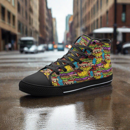 Celtic Neon Electric Wearable Bold Art - Freaky Shoes | Custom Art Sneakers