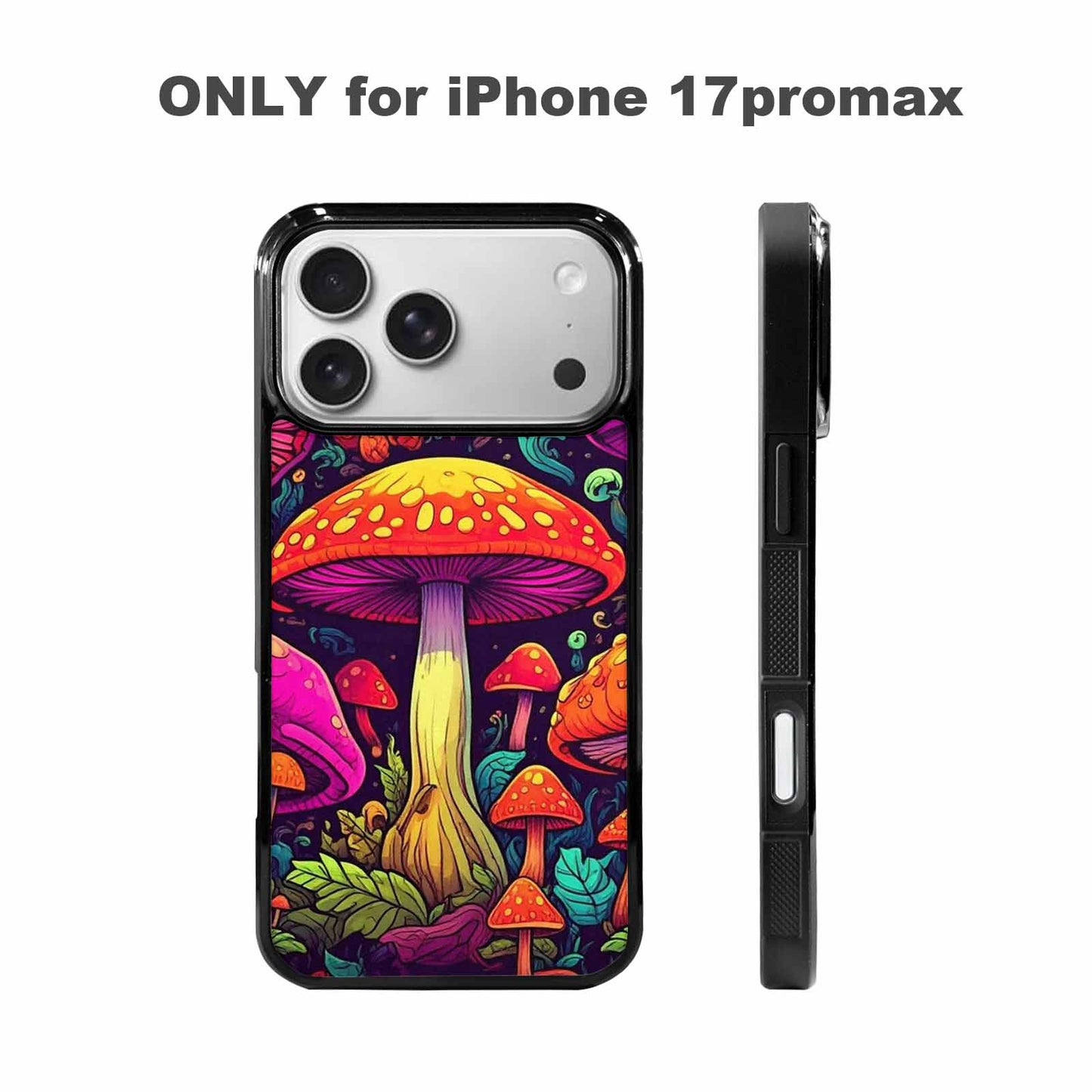 iPhone 17 Pro Max Case — Psychedelic Mushroom Cartoon Pattern Cartoon Cute, Customized Protective Case