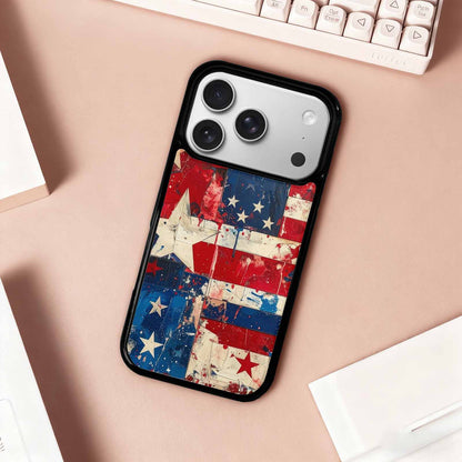 iPhone 17 Pro Case — Patriotic Stars And Stripes American Galaxy, Custom Designed Case Cover