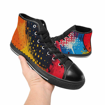 MEN'S Comic Book Halftone High Top Canvas Surreal Sneakers
