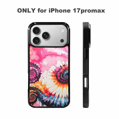 iPhone 17 Pro Max Case — Tie Dye Swirls Black Tie Dye, Unique Phone Case Design