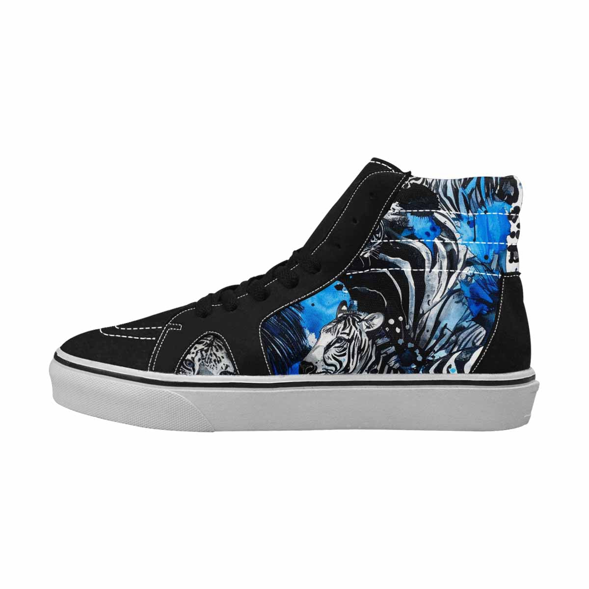MEN'S Animal Print High Top Canvas Kaleidoscope Custom Sneakers