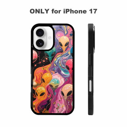 iPhone 17 Case — Aliens Marblealiens Pattern Alien Scifi, Unique Phone Case Design
