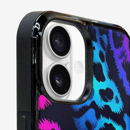 iPhone 16 Plus Case — Leopard Print Neon, Custom Print Case Cover