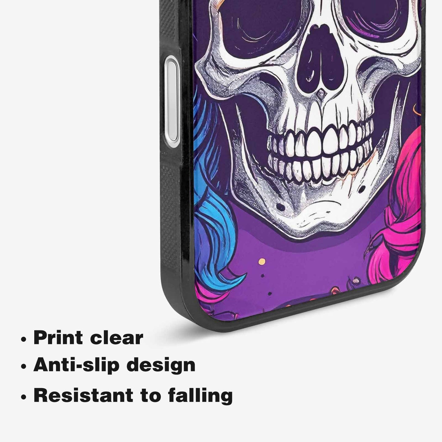 iPhone 16 Plus Case — Pride Flag Skulls Seamless Pattern Vibrant, Custom Made Phone Cover