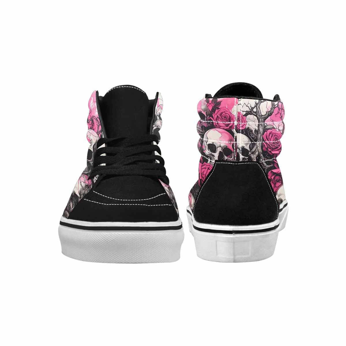 MEN'S Skull Roses High Top Canvas Vivid Custom Sneakers