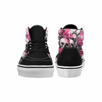 MEN'S Skull Roses High Top Canvas Vivid Custom Sneakers