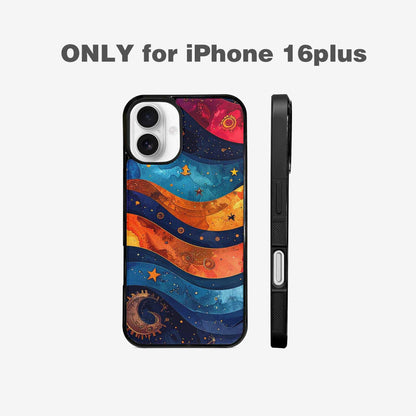 iPhone 16 Plus Case — Steampunk Galaxy Art Seamless Pattern Vibrant, Custom Art Phone Cover