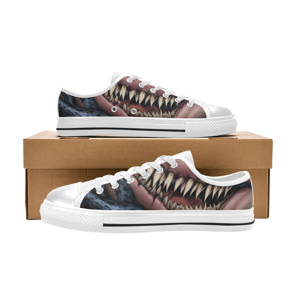 MEN'S Cc Demon Art Long Canvas Grunge Custom Sneakers