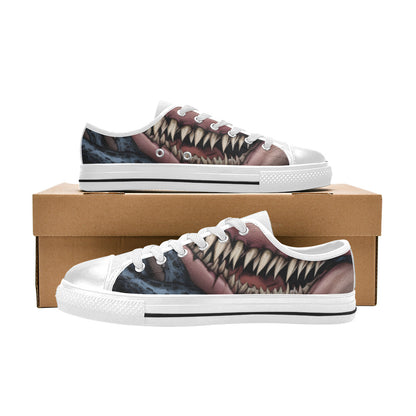 MEN'S Cc Demon Art Long Canvas Grunge Custom Sneakers