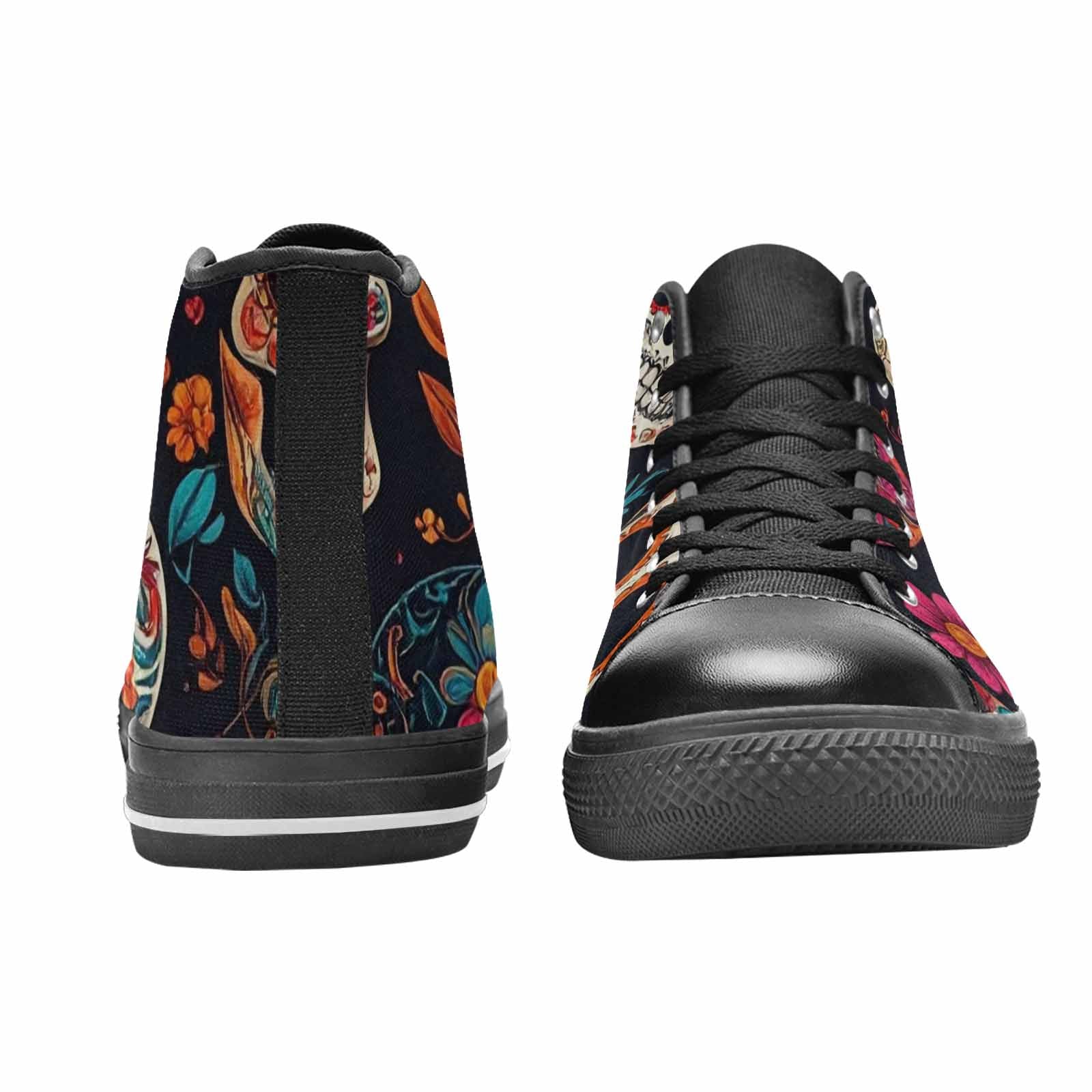 MEN'S Dia De Los Muertos Sugar Skull High Top Canvas Y2K Sneakers