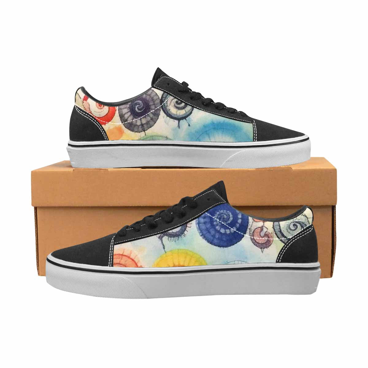 WOMEN'S Tie Lace-Up Canvas Kaleidoscope Custom Sneakers