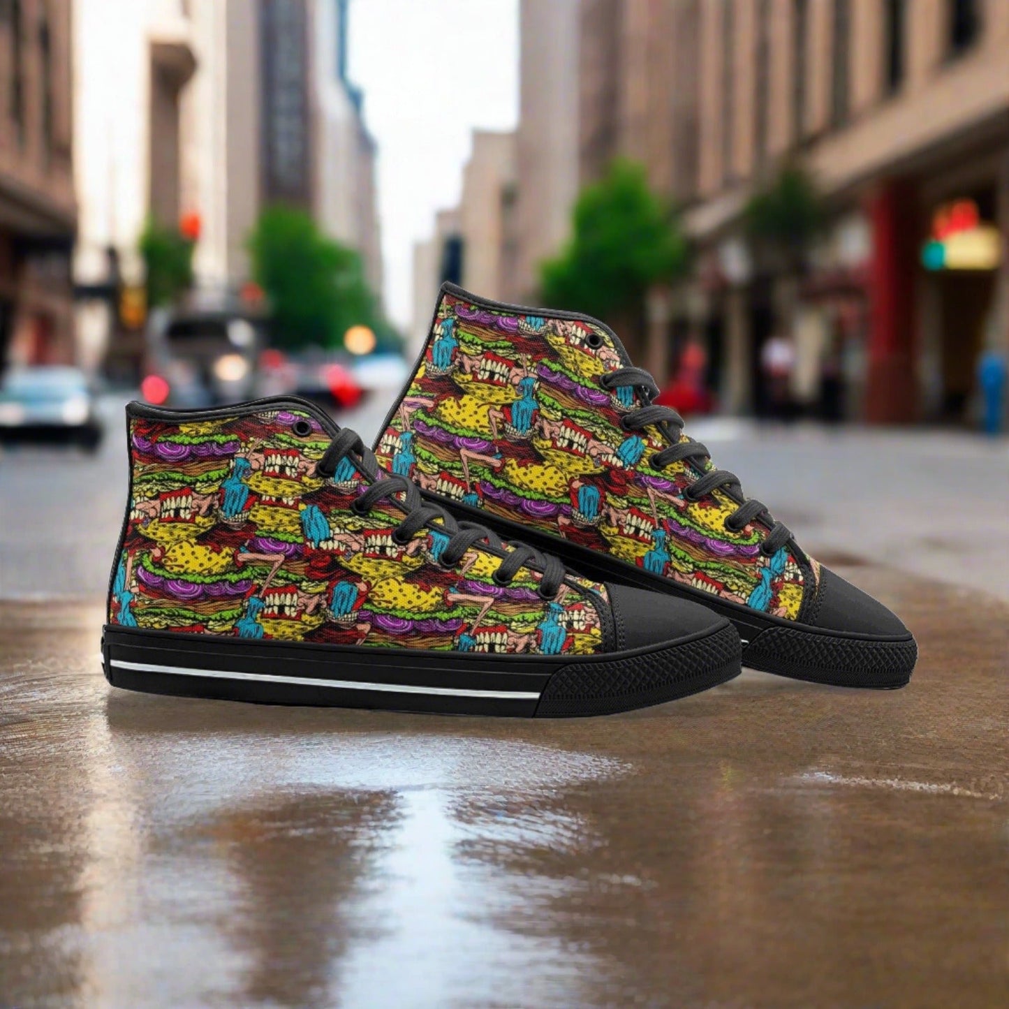 Celtic Neon Electric Wearable Bold Art - Freaky Shoes | Custom Art Sneakers