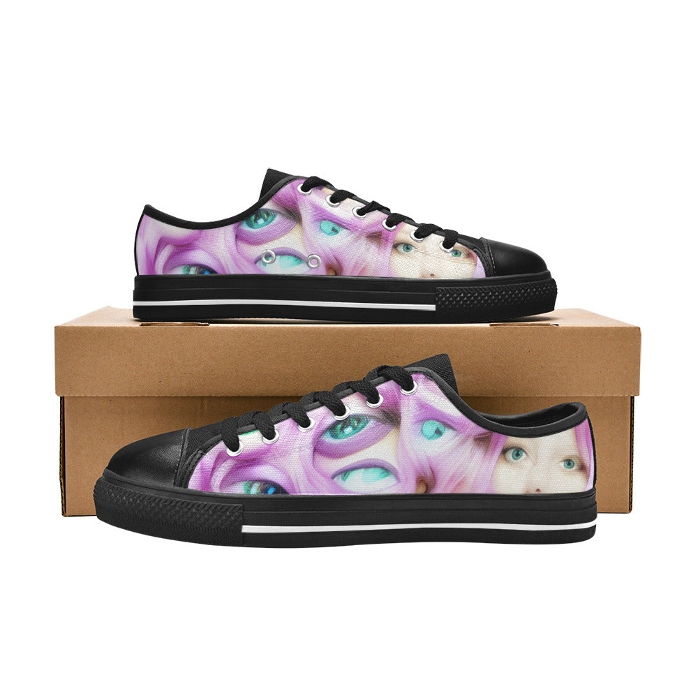 WOMEN'S Cc Wall Eyes Trippy Canvas Vibrant Chaos Shoes