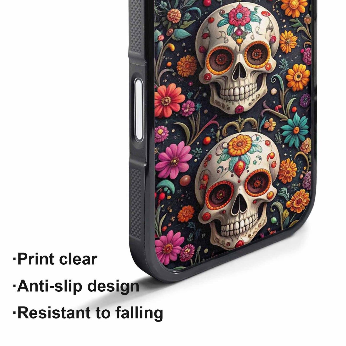 iPhone 17 Pro Max Case — Greyscale Black And White Gothic Skulls, Personalized Phone Case