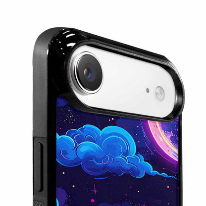 iPhone 17 Air Case — Neon Winter Moon Seamless Cartoon Cute, Custom Art Phone Cover