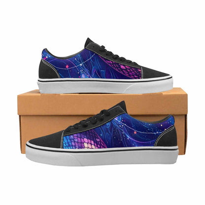 MEN'S Galaxy Snake Print Canvas Lace-Up Wallpaper Art Custom Sneakers