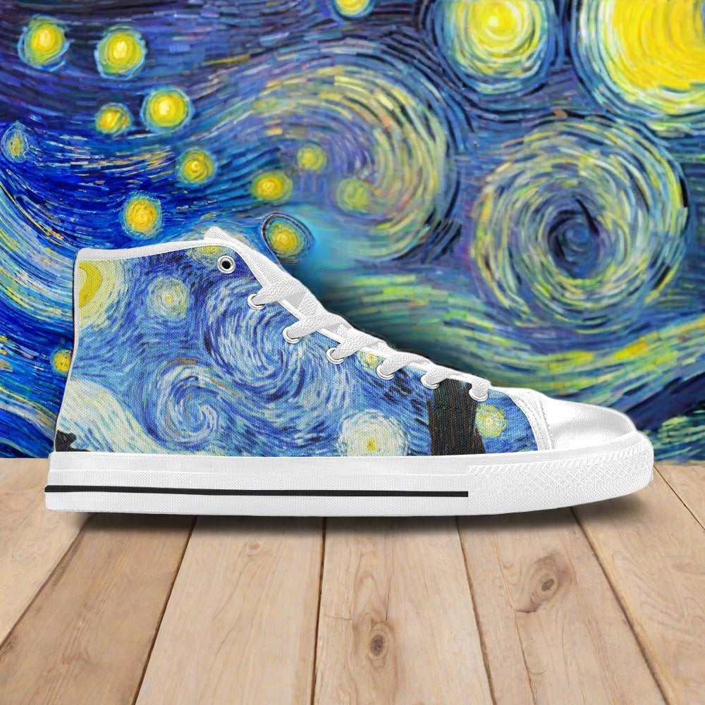 Viking Teal Gold Unique WOMEN Bold Art - Freaky Shoes | Custom Art Sneakers