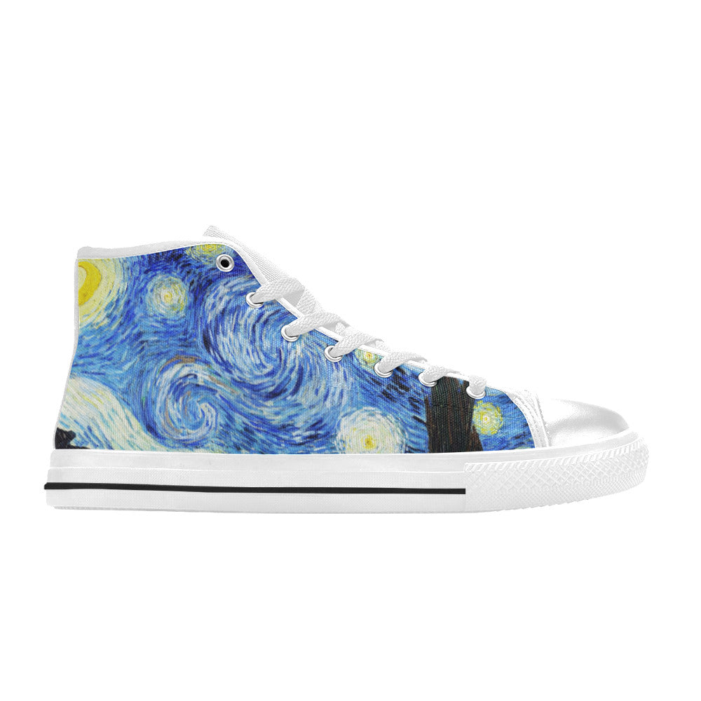 WOMEN'S Cc Starry Night High Top Canvas Aesthetic Shoes