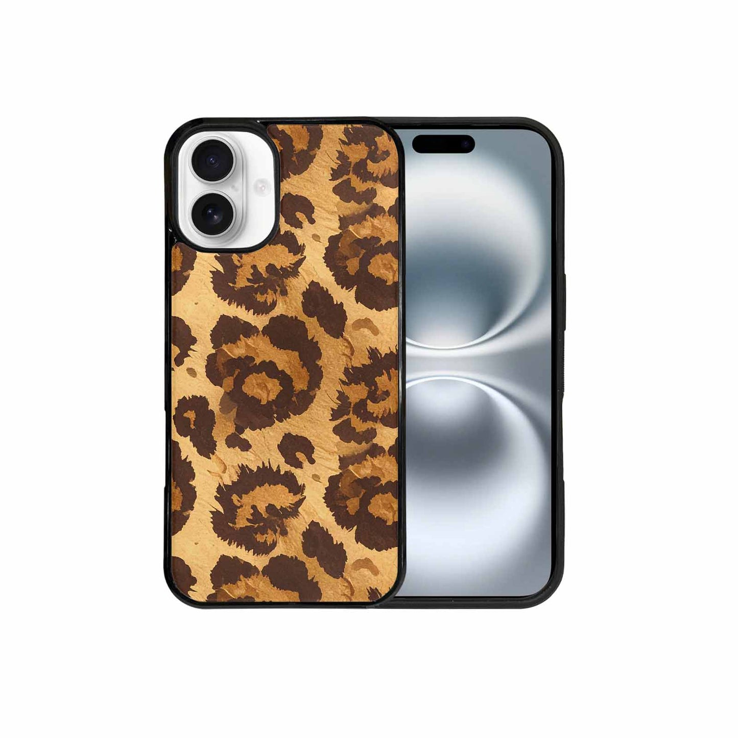 iPhone 16 Plus Case — Classic Leopard Print Warm Golden Tan, Custom Designed Case Cover