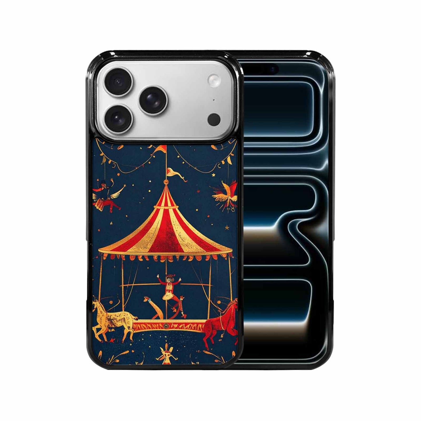 iPhone 17 Pro Max Case — Vintage Circus Art Pattern Retro Vintage, Personalized Phone Case