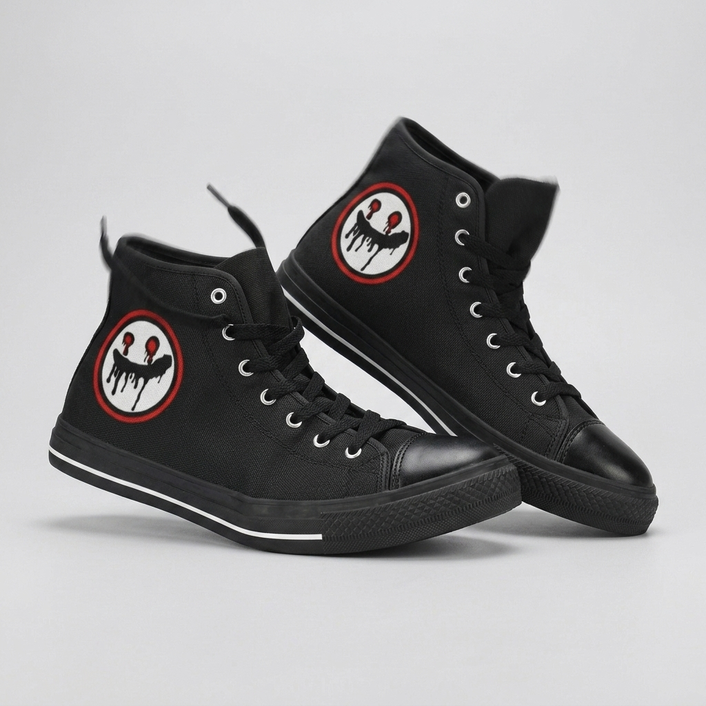 MEN'S Clean Logo Face Art Custom Sneakers | Freaky Shoes®