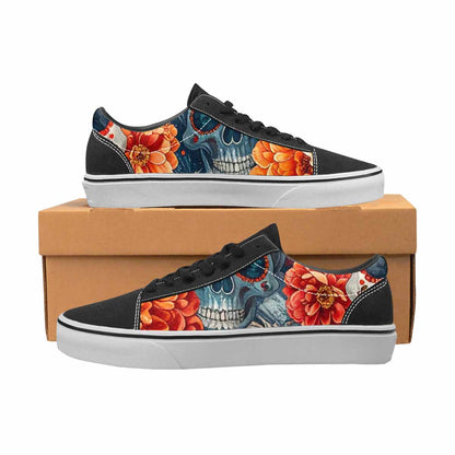 WOMEN'S Marble Skull Canvas Lace-Up Dark Academia Shoes