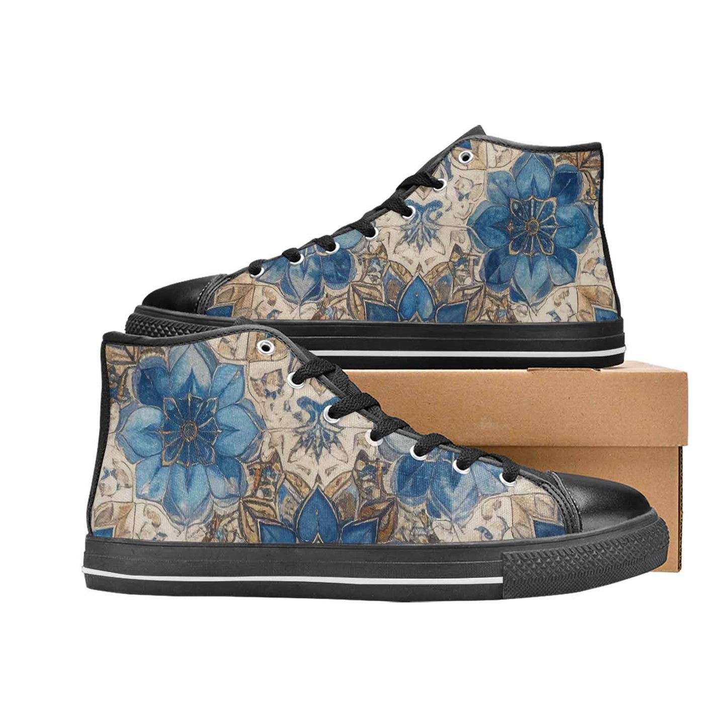 WOMEN'S Mandala High Top Canvas Surreal Custom Shoes