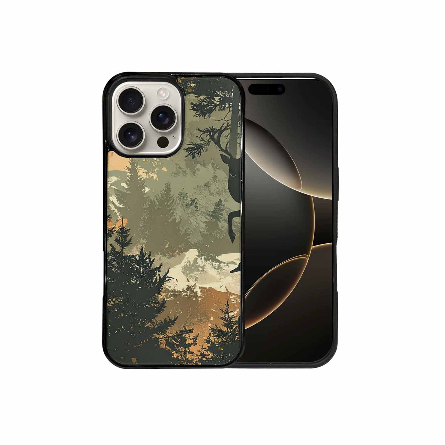 iPhone 16 Pro Max Case — Hunting Camouflage Pattern With Deer And, Custom Phone Case
