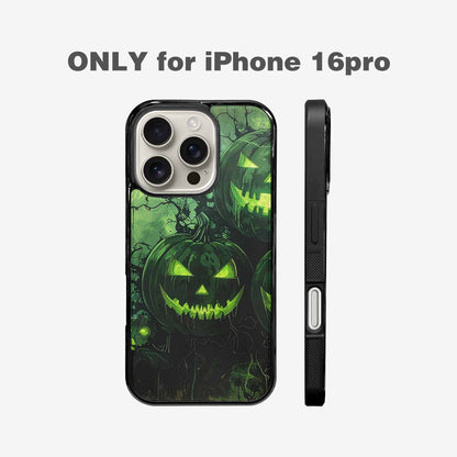 iPhone 16 Pro Case — Halloween Glowing Jackolantern Personalized Phone Cover, Customized Protective Case