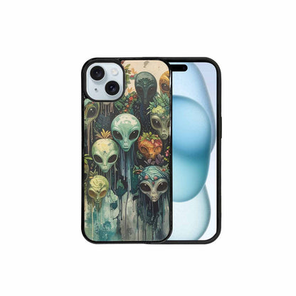iPhone 15 Plus Case — Aliens Pattern Hundreds Of Sma Fvc, Custom Phone Case