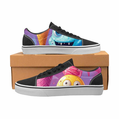 MEN'S Melting Icecream Cone Monster Canvas Lace-Up Dark Academia Shoes