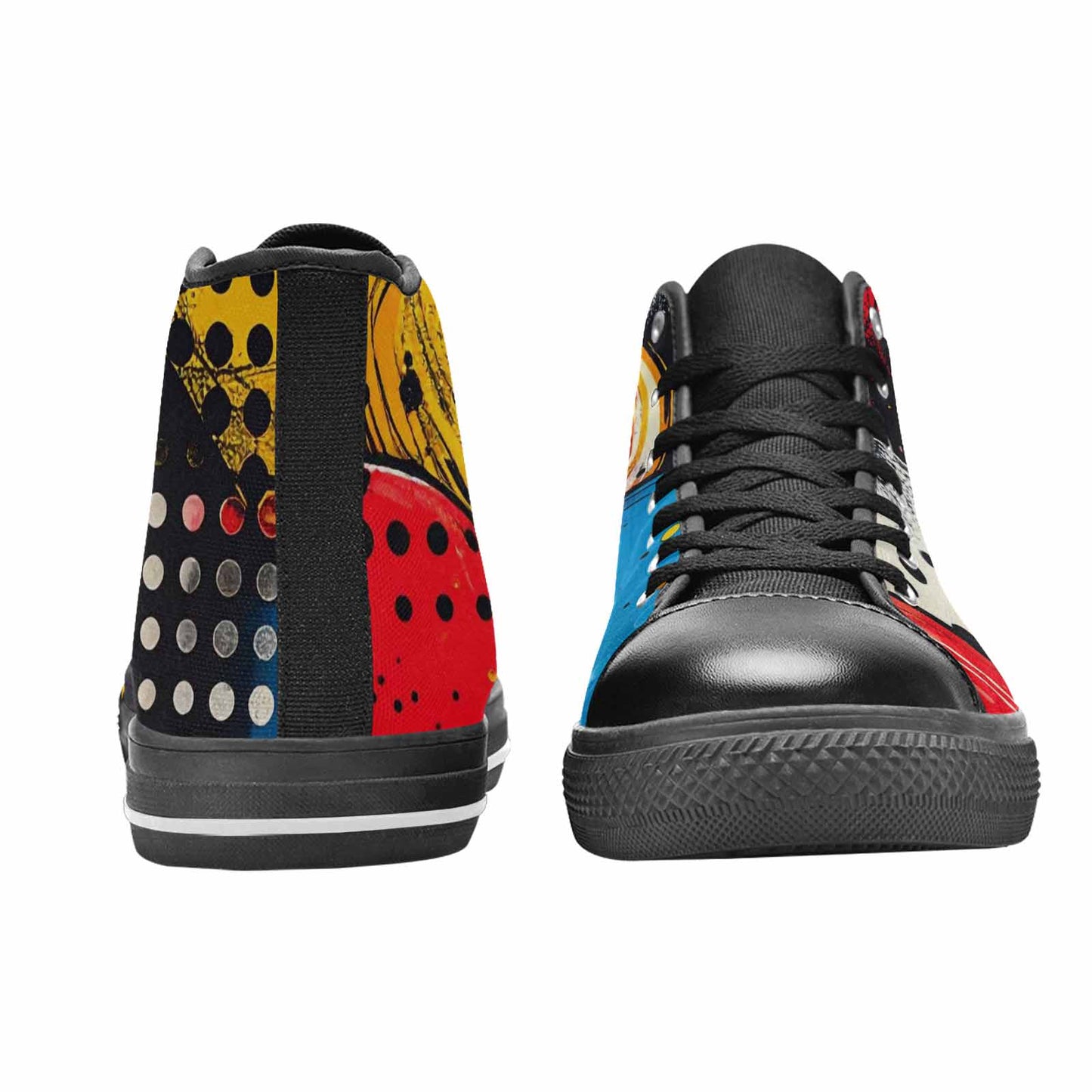 MEN'S Comic Book Halftone High Top Canvas Grunge Shoes