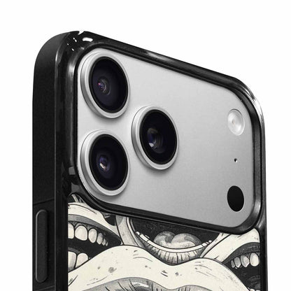 iPhone 17 Pro Case — Seamless Repeating Pattern Of Overlapping Cartoon, Custom Made Phone Cover