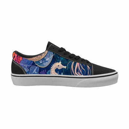 WOMEN'S Fish Scale Coral Canvas Lace-Up Dark Academia Custom Shoes