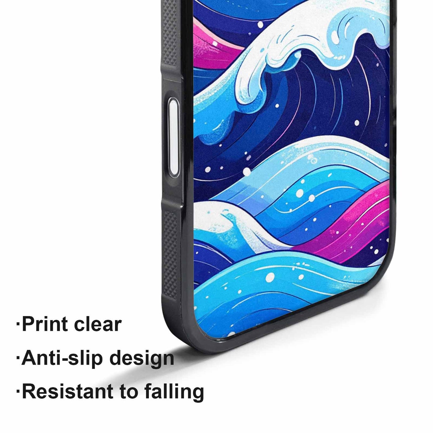 iPhone 17 Air Case — Glossy Winter Wave Seamless Cartoon Cute, Custom Print Case Cover