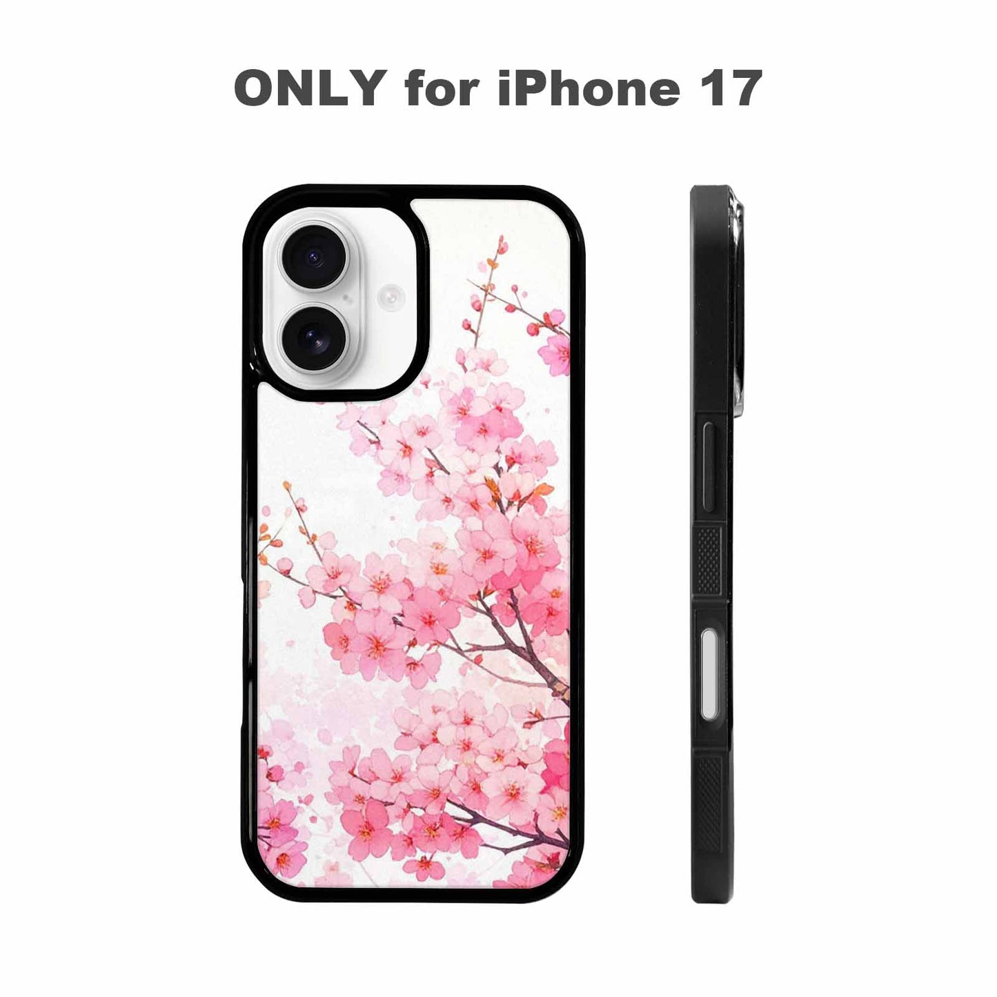 iPhone 17 Case — Cherry Blossom Branch Cherry Original Art, Custom Print Case Cover