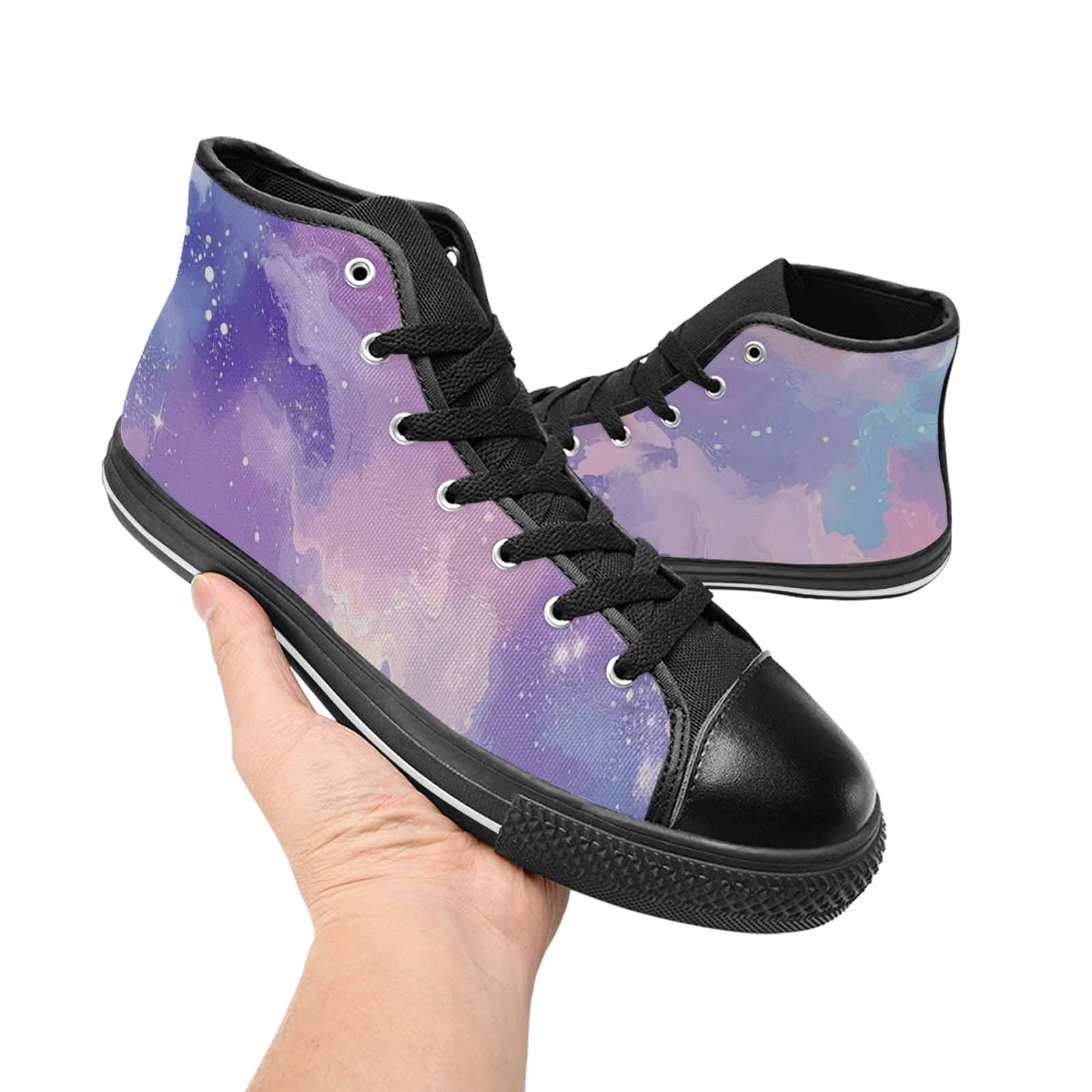 WOMEN'S Galaxy Art - High Top Canvas Aesthetic Sneakers