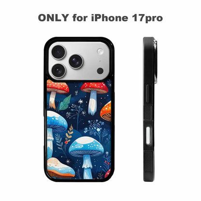 iPhone 17 Pro Case — Vivid Winter Mushroom Seamless Cartoon Cute, Customized Protective Case