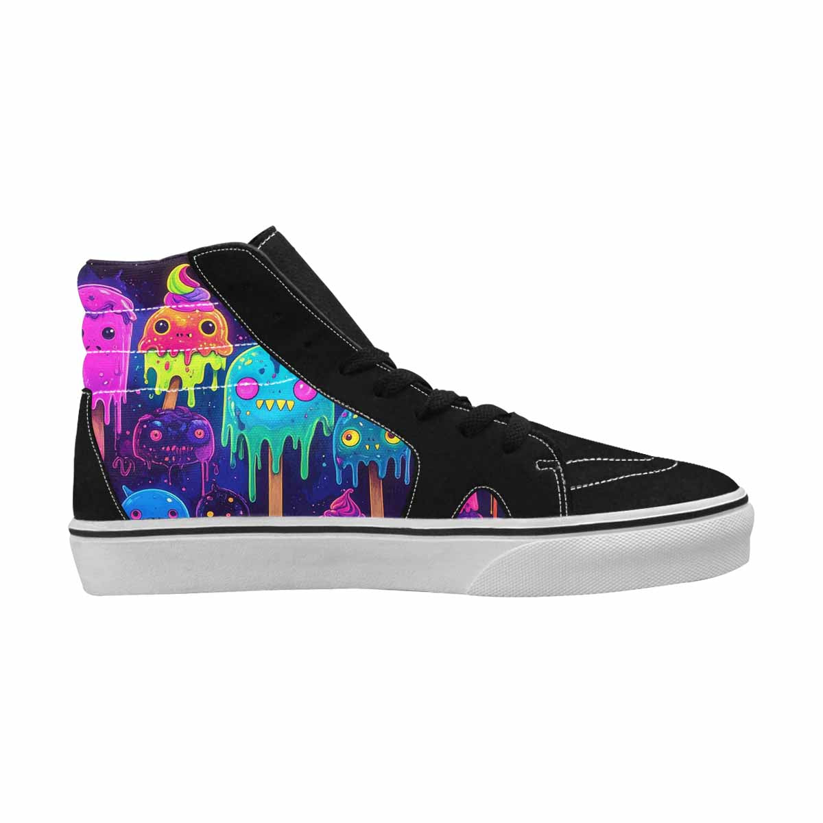 MEN'S Ice Cream Monsters  High Top Canvas Dark Academia Sneakers